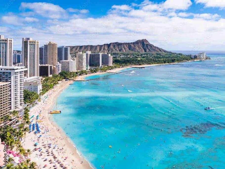 Seashore Waikiki Studio 1 Block From A Beach No Resort Fees Honolulu Bagian luar foto