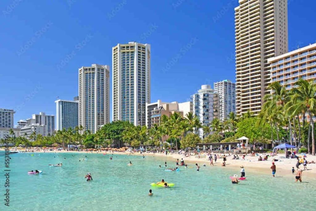 Seashore Waikiki Studio 1 Block From A Beach No Resort Fees Honolulu Bagian luar foto